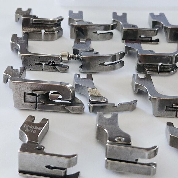 Industrial Needle Feed Sewing Machine Zipper Foot Set 25 Different + Storage Box - Picture 4 of 15